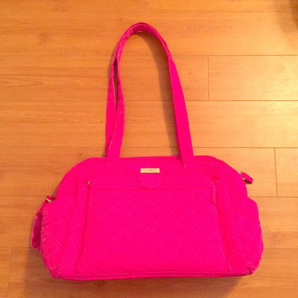 Vera Bradley pink diaper bag.